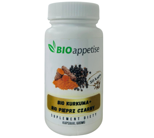 Bio kurkuma+ Bio pieprz czarny, 50 kapsułek
