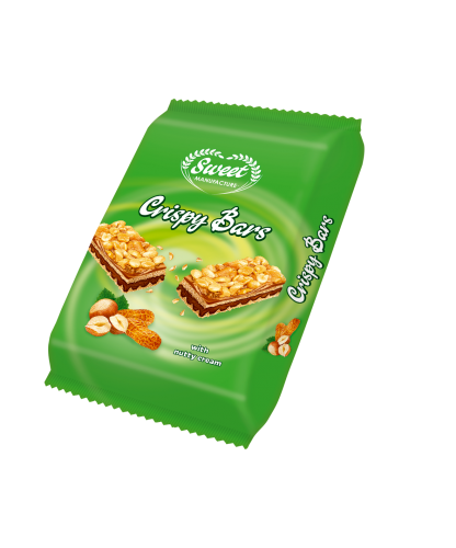 Ciastka batony orzechowe 220g Crispy Bars Nutty