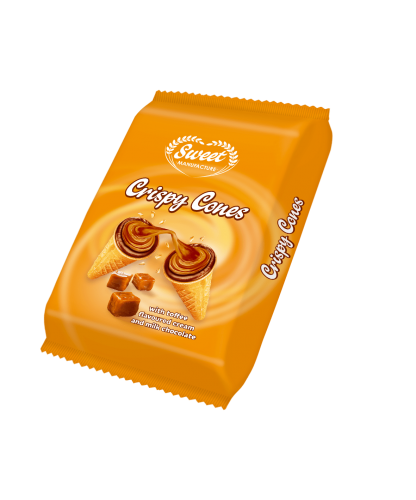 Ciastka stożki toffi 130g Crispy Cones Toffee