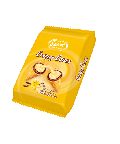 Ciastka stożki waniliowe Crispy Cones Vanilla 130g