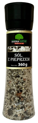 Sól himalajska z pieprzem 360 g młynek