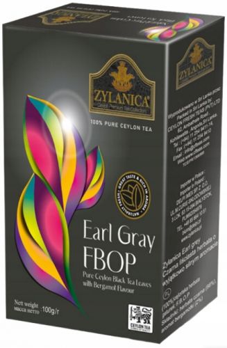 Zylanica New Design Earl Gey FBOP 100 GR sypana herbata czarna liściasta z aromatem bergamotki 100G